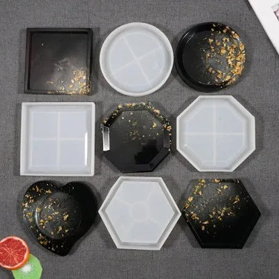 Resinarthub Earrings Coaster Silicone Mold 4 variants