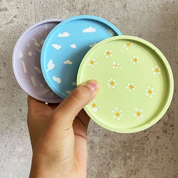 Resinarthub Earrings Coaster Silicone Mold 4 variants