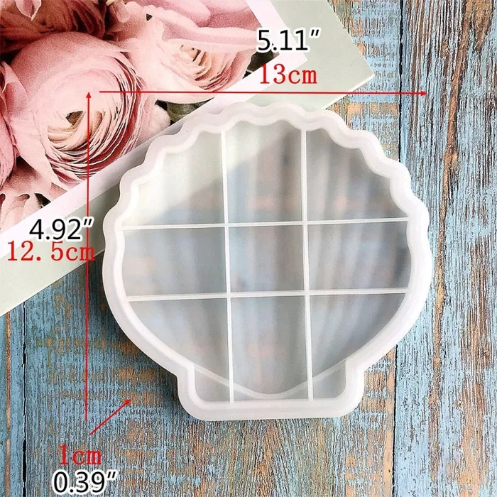 Resinarthub Earrings Shell Coaster Mould