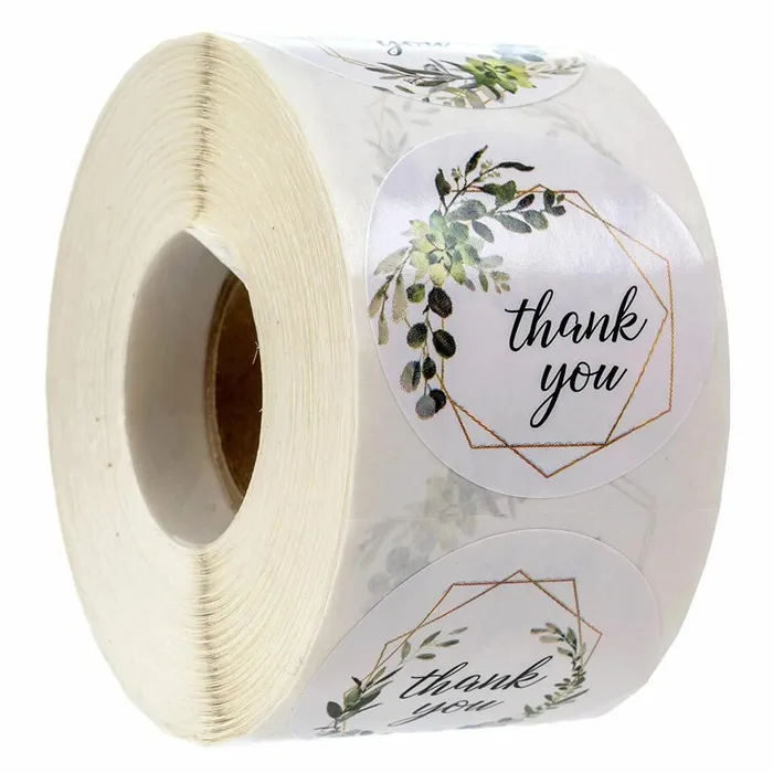 Resinarthub Necklaces Floral Thank you Stickers for Ecom Packs