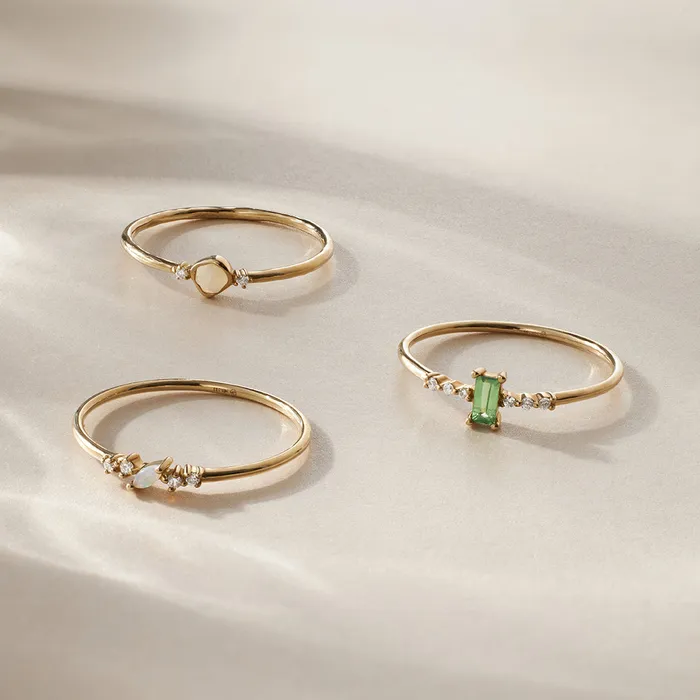 Rings JOVIE Tsavorite and LabGrown Diamond Ring AURELIE GI
