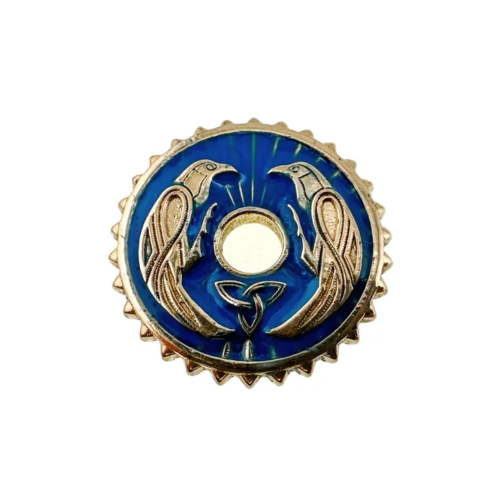 Rings Lingua Enamel Raven Viking Shield