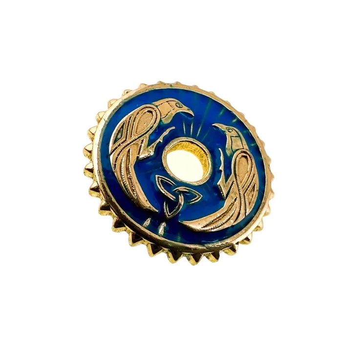 Rings Lingua Enamel Raven Viking Shield