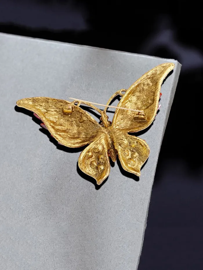 Rings Yellow Chimes Brooch for Women Butterfly Shaped Brooch Fashionable Brooch for Girls and Women Multicolor2 Yellow Chimes