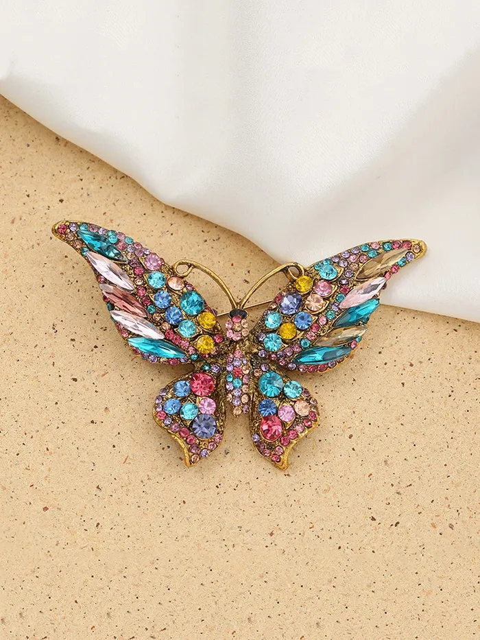 Rings Yellow Chimes Brooch for Women Butterfly Shaped Brooch Fashionable Brooch for Girls and Women Multicolor2 Yellow Chimes