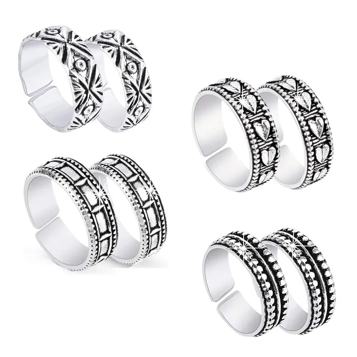 Rings Yellow Chimes Toe Rings for Women Traditional Silver Oxidised Toe Rings Set for Women Bichiya for women Combo Accessories Jewellery for Women Birthday Gift for Women Anniversary Gift for Wife Yellow Chimes Rings Yellow Chimes Toe Rings for Women Traditional Silver Oxidised Toe Rings Set for Women Bichiya for women Combo Accessories Jewellery for Women Birthday Gift for Women Anniversary Gift for Wife Yellow Chimes