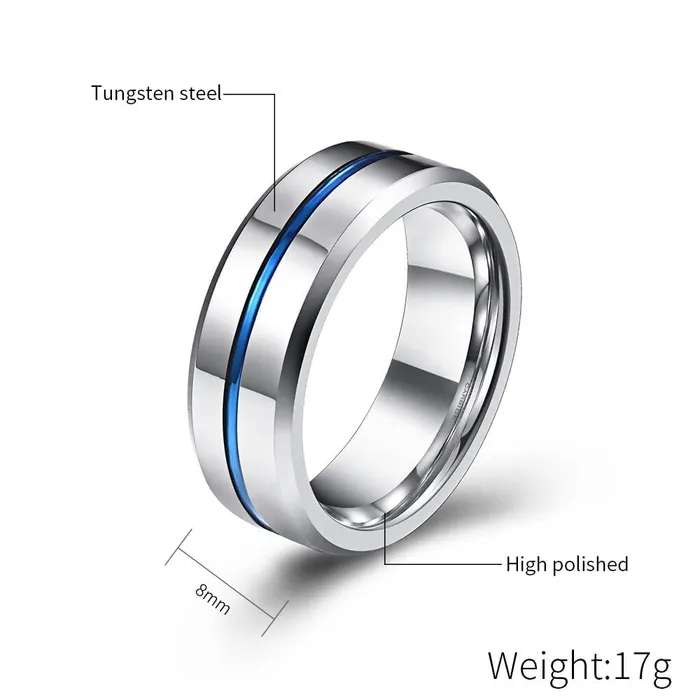 Rings Yellow Chimes Yellow Chimes 2 pcs Combo Rings for Men Silver toned Stainless Steel Band Designed Contemporary Rings for Men and Boys