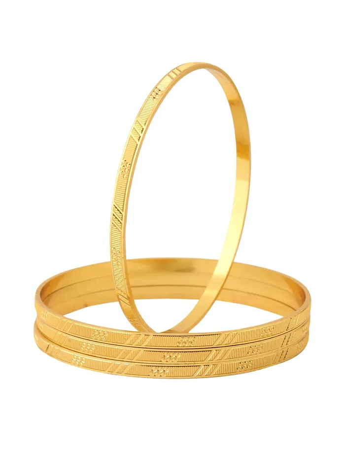 Rings Yellow Chimes Yellow Chimes Bangles for Women Gold Toned Set of 4 Pcs Dialy Wear Bangles for Women and Girls Rings Yellow Chimes Yellow Chimes Bangles for Women Gold Toned Set of 4 Pcs Dialy Wear Bangles for Women and Girls