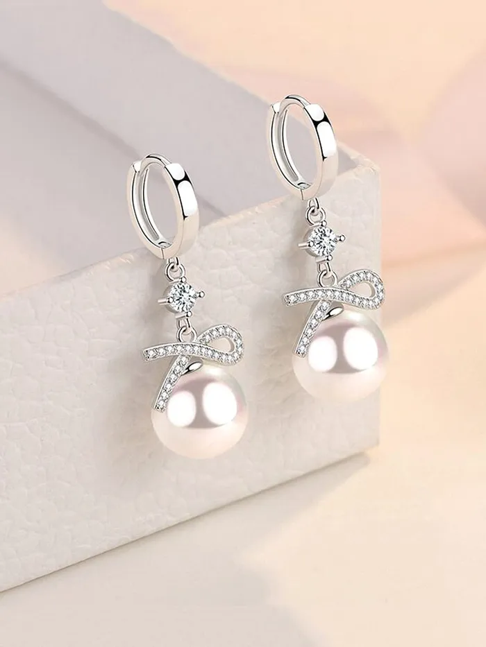 Rings Yellow Chimes Yellow Chimes Elegant Design Studded Crystal Silver Plated Drop Earrings for Women and Girls Silvertoned Glamour Spark