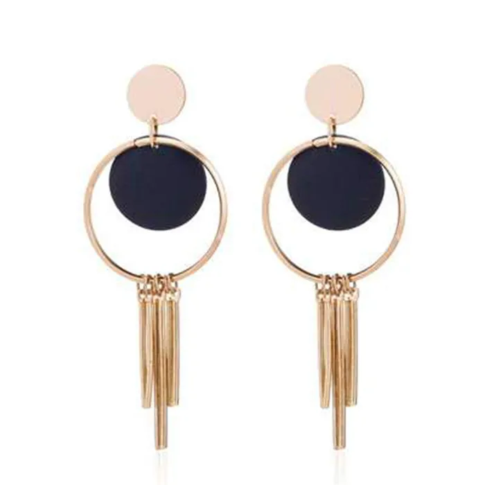 Rings Yellow Chimes Yellow Chimes Geometric Circle Shaped Gold Plated Long Tassel Dangle Earrings For Women and Girls Rings Yellow Chimes Yellow Chimes Geometric Circle Shaped Gold Plated Long Tassel Dangle Earrings For Women and Girls