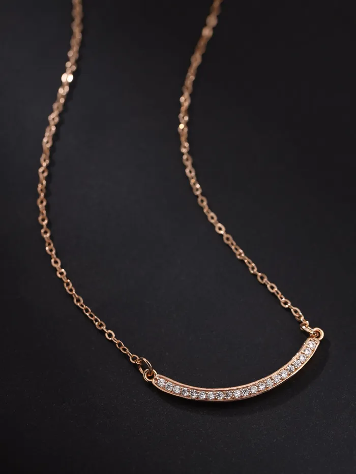 Rings Yellow Chimes Yellow Chimes Rosegold Necklace Minimalist Pendant Chain 50cm Adjustable Length Birthday Gift