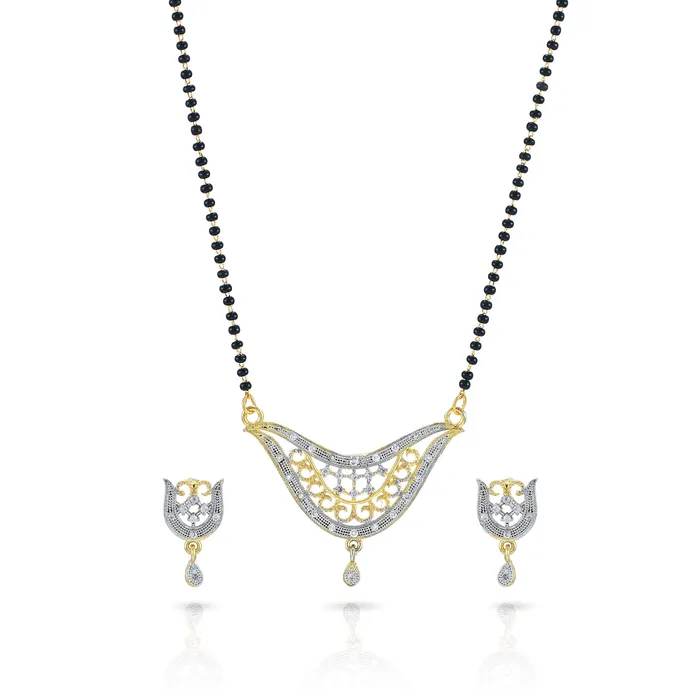 Rings Yellow Chimes Yellow Chimes Sparkling ADAmerican Diamond Studded Ethnic Traditional Black Beads Designer Mangalsutra Pendant Set with Earrings for Women Rings Yellow Chimes Yellow Chimes Sparkling ADAmerican Diamond Studded Ethnic Traditional Black Beads Designer Mangalsutra Pendant Set with Earrings for Women