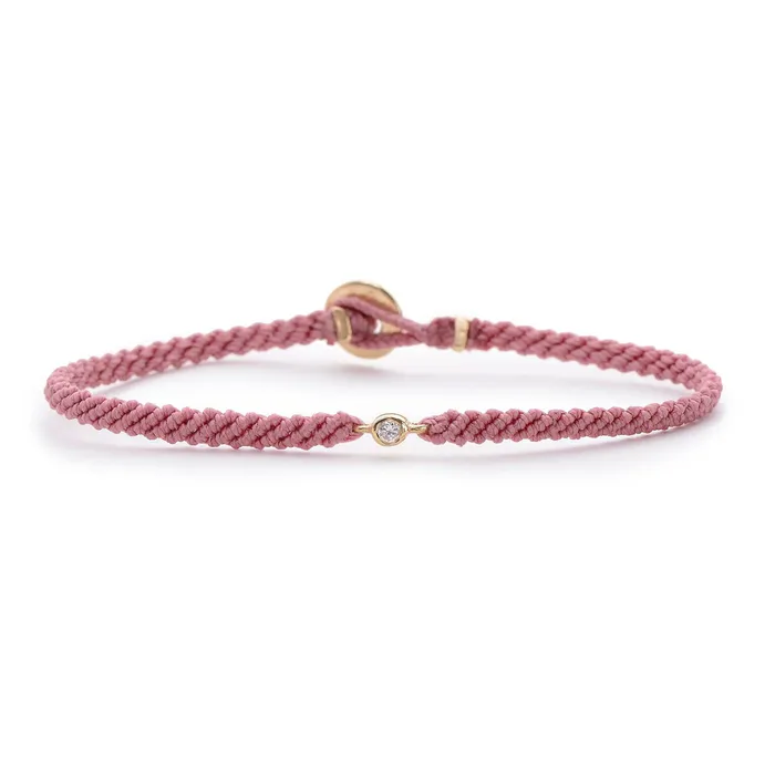 Scosha Classic rose woven bracelet with diamond Bracelets