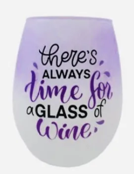 Splash Earrings Stemless Wine Glass