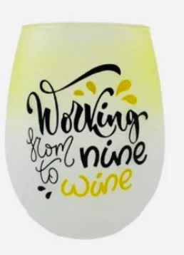 Splash Earrings Stemless Wine Glass