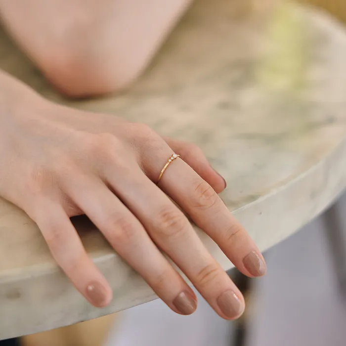 VERA Diamond and Opal Ring AURELIE GI Rings