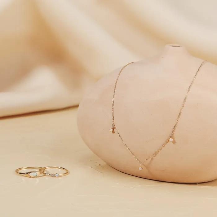 VERA Diamond and Opal Ring AURELIE GI Rings