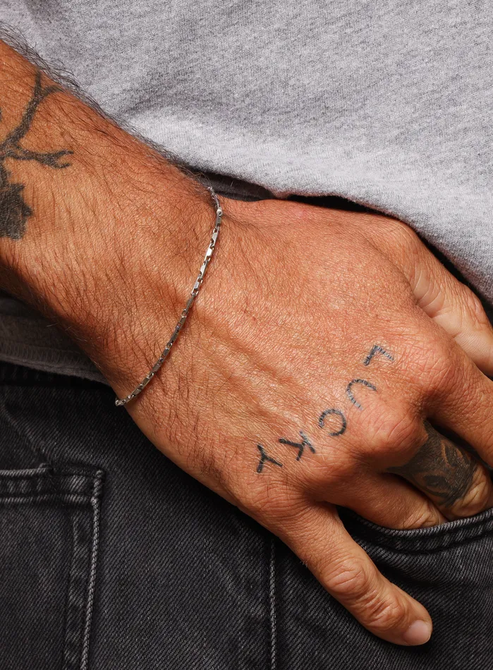 WE ARE ALL SMITH Mens Jewelry Clothing Bracelets 925 Oxidized Sterling Silver Links Chain Bracelet WE ARE ALL SMITH Mens Jewelry Clothing Bracelets 925 Oxidized Sterling Silver Links Chain Bracelet