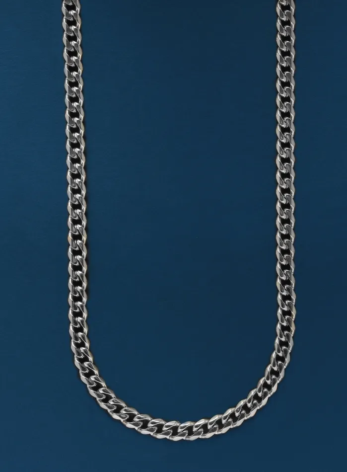WE ARE ALL SMITH Mens Jewelry Clothing Necklaces Waterproof Cuban Chain 5mm