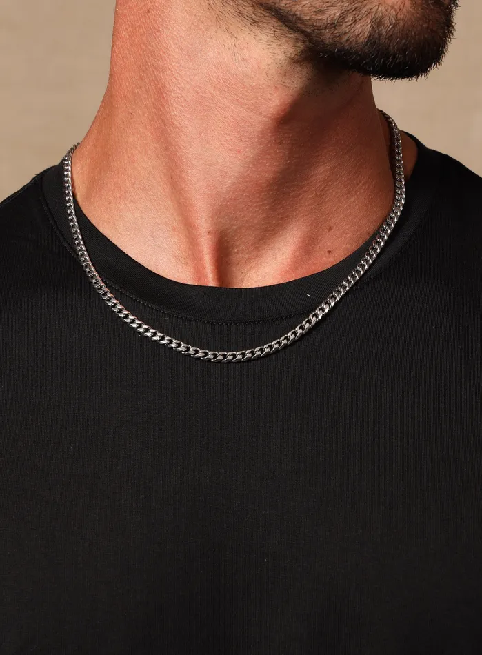 WE ARE ALL SMITH Mens Jewelry Clothing Necklaces Waterproof Cuban Chain 5mm