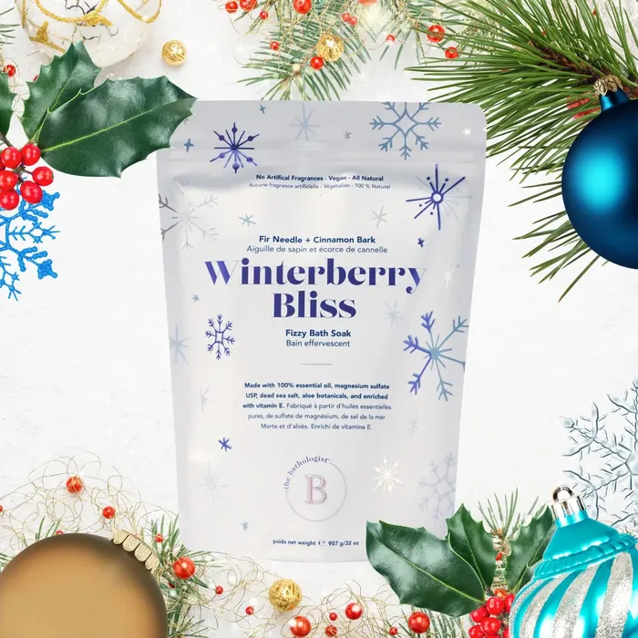 Winterberry Bliss Bath Soak 907g Bathorium Earrings