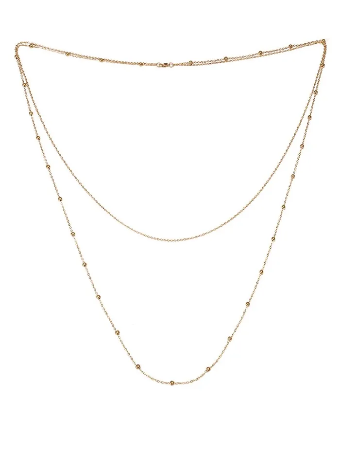 Yellow Chimes Back Necklace For Women Gold Tone Beads Layered Back Chain For Women and Girls Yellow Chimes Necklaces Yellow Chimes Back Necklace For Women Gold Tone Beads Layered Back Chain For Women and Girls Yellow Chimes Necklaces