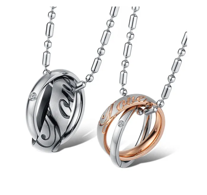 Yellow Chimes Bracelets Love Engraved Ring Style Two Piece Couple Pendant Pair for Girls and Boys by YELLOW CHIMES Yellow Chimes Bracelets Love Engraved Ring Style Two Piece Couple Pendant Pair for Girls and Boys by YELLOW CHIMES