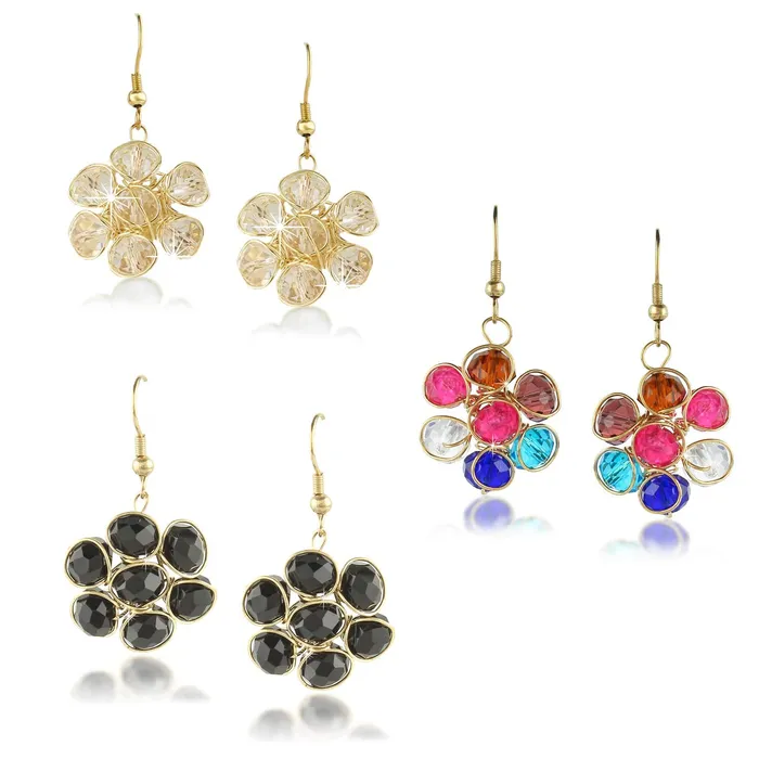 Yellow Chimes Bracelets Yellow Chimes Crystal Beads Combo of 3 Gold Plated Stylish Multicolour Base Metal Drop Earrings Set for Women Yellow Chimes Bracelets Yellow Chimes Crystal Beads Combo of 3 Gold Plated Stylish Multicolour Base Metal Drop Earrings Set for Women