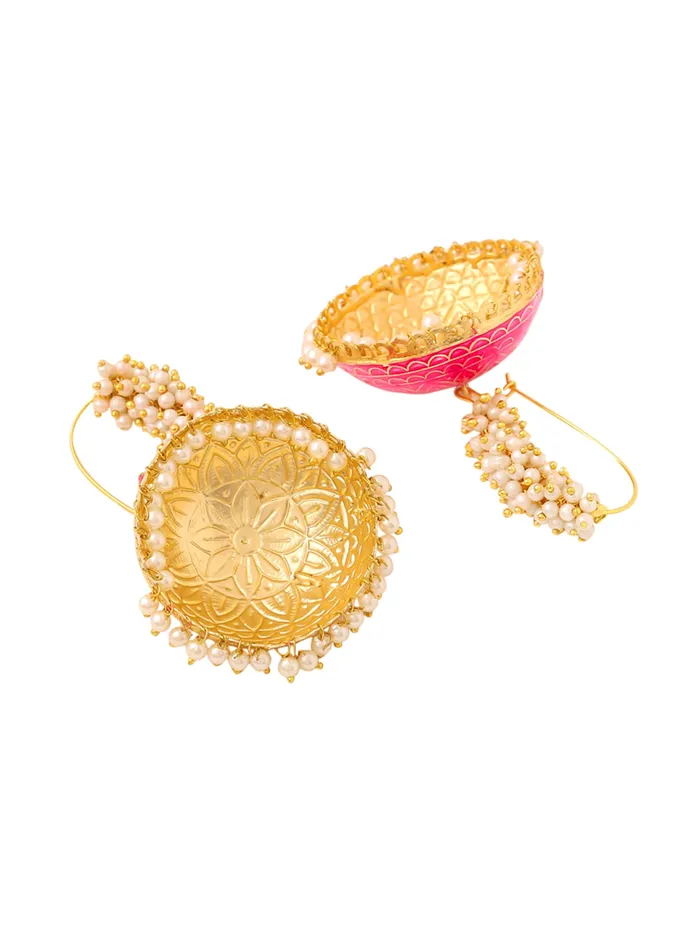 Yellow Chimes Bracelets Yellow Chimes Meenakari Jhumka Earrings Handcrafted Gold toned Traditional Multicolor JhumkaJhumki Earrings for Women and Girls Dark Pink Jhumka