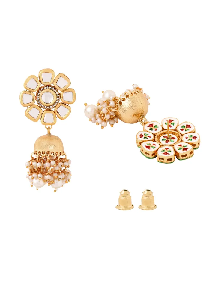 Yellow Chimes Bridal Jewellery Set For Women Golden Wedding Beads Necklace Set for Women Traditional Gold Plated Kundan Jewellery Set for Women Birthday Anniversary Gift For Women Yellow Chimes Necklaces