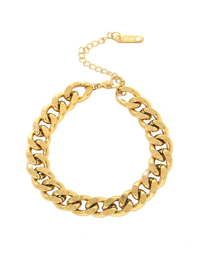 Yellow Chimes Chain Bracelet for Women GoldPlated Stainless Steel Link Chain Bracelet for Women and Girls Yellow Chimes Necklaces Yellow Chimes Chain Bracelet for Women GoldPlated Stainless Steel Link Chain Bracelet for Women and Girls Yellow Chimes Necklaces