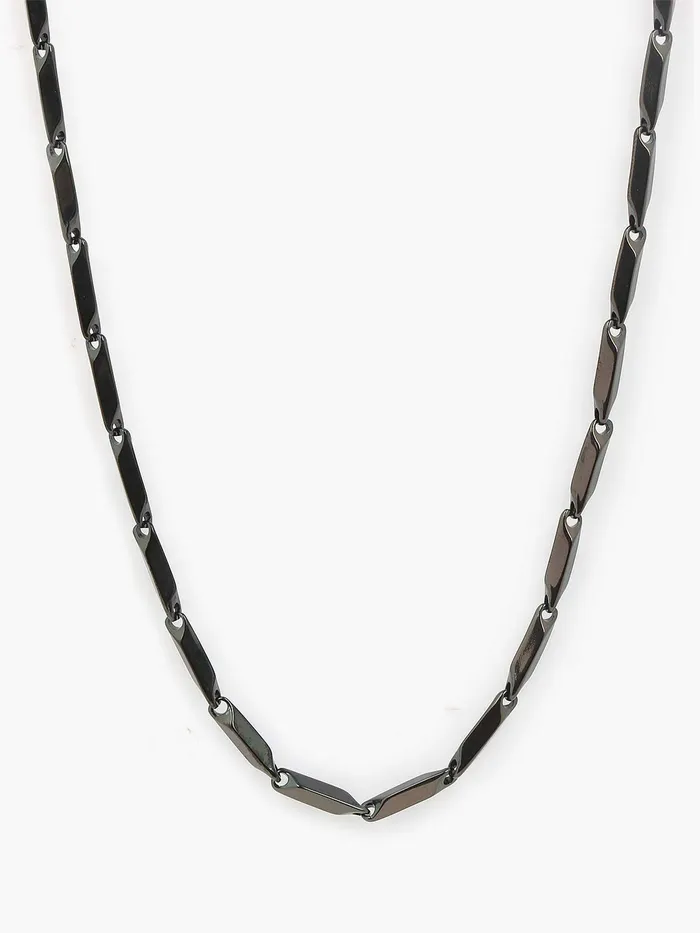 Yellow Chimes Chain for Men and Boys Silver Chain Men Flat Curb Neck Chain for Men Stainless Steel Chains for Men Birthday Gift for Men and Boys Anniversary Gift for Husband Yellow Chimes Necklaces