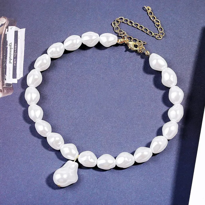 Yellow Chimes Choker Necklace for Women White Pearl Choker Necklace Fashion Looks Choker Necklace for Women and Girls Yellow Chimes Bracelets
