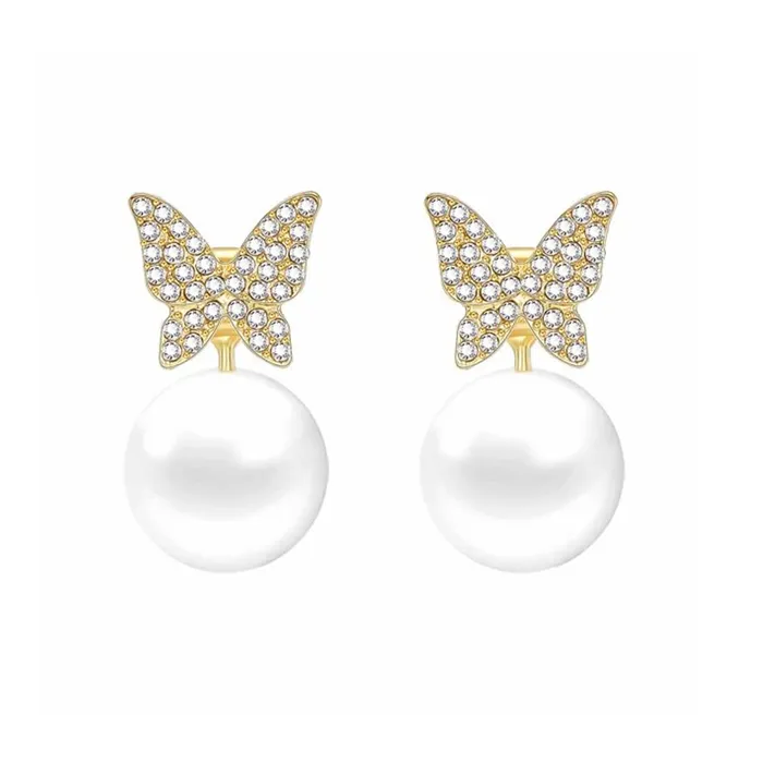 Yellow Chimes Earrings For Wonen Butterfly Shaped Crystal Studded Pearl Drop Earrings For Women and Girls Yellow Chimes Earrings Yellow Chimes Earrings For Wonen Butterfly Shaped Crystal Studded Pearl Drop Earrings For Women and Girls Yellow Chimes Earrings