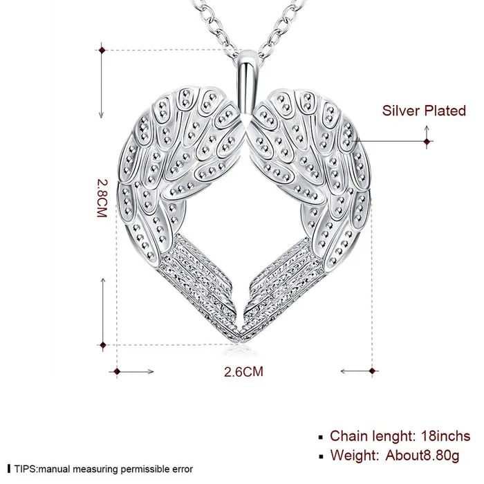 Yellow Chimes Earrings Yellow Chimes Angel Heart Silver Necklace for Women And Girls