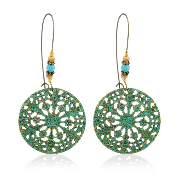Yellow Chimes Earrings Yellow Chimes Antique Art Crafted Circles Alloy Dangle Earring for Women Girls Yellow Chimes Earrings Yellow Chimes Antique Art Crafted Circles Alloy Dangle Earring for Women Girls