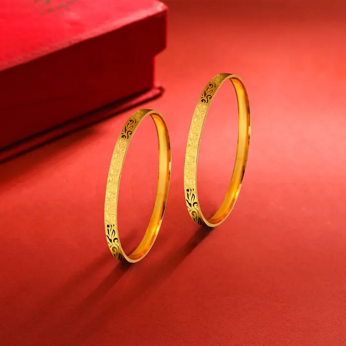 Yellow Chimes Earrings Yellow Chimes Bangles for Women and Girls Traditional Gold Bangles for women Gold Plated Bangles for girls Leaf Designed Bangles Birthday Gift For girls and women Anniversary Gift for Wife