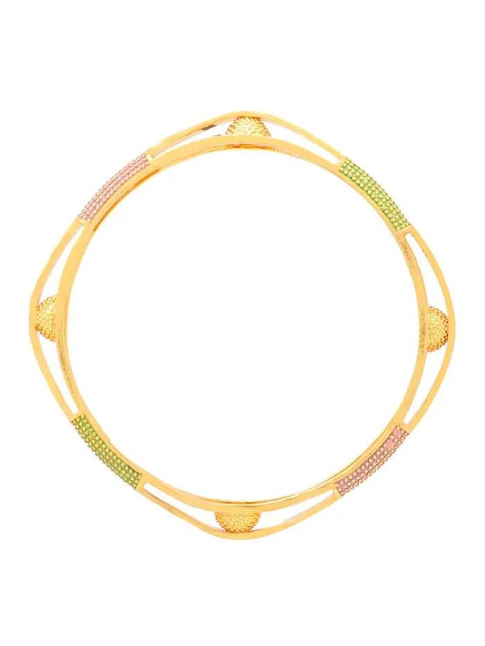 Yellow Chimes Earrings Yellow Chimes Bangles for Women Gold Toned Meenakari Touch Traditional Bangles for Women and Girls