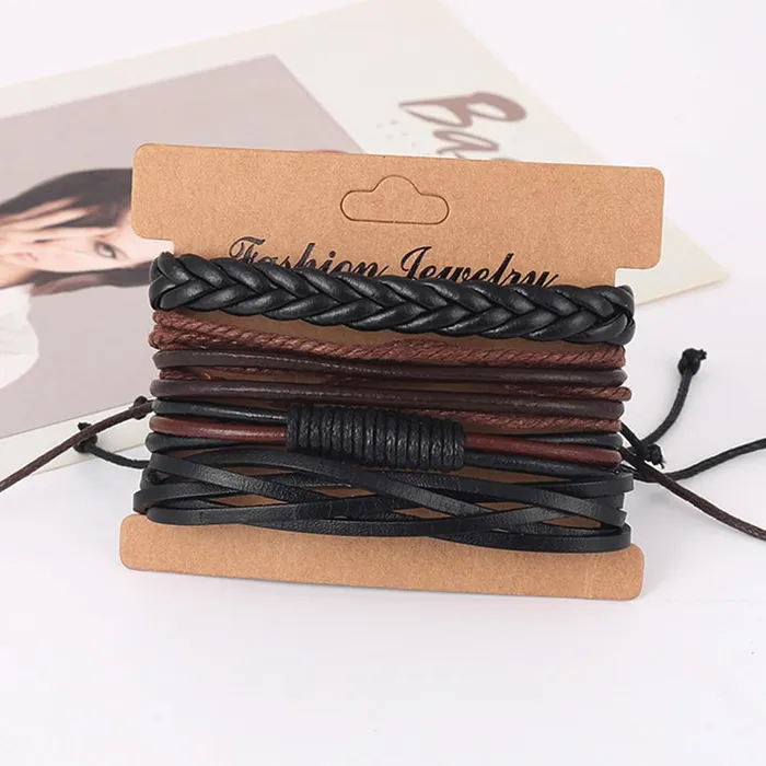Yellow Chimes Earrings Yellow Chimes Bracelets for Men and Boys Combo of Black Multilayered Leather Bracelet Birthday Gift for Men and Boys Anniversary Gift for Husband