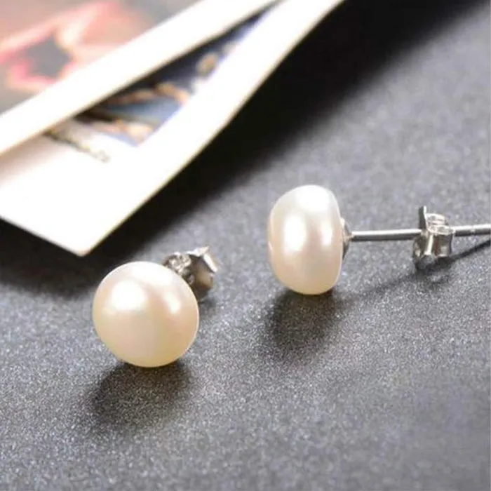 Yellow Chimes Earrings Yellow Chimes Classic Adorable Original Freshwater Pearls Beauty Stud Earrings for Women and Girls