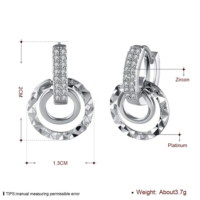 Yellow Chimes Earrings Yellow Chimes Designer Class Collection Silver Plated and Cubic Zirconia Hoop Earrings for Women SilverYCFJER147HOOPSL