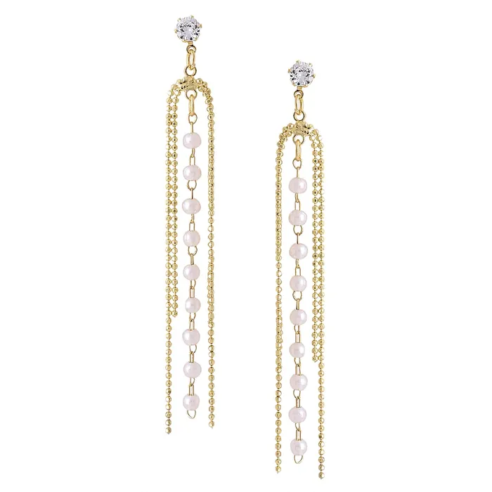 Yellow Chimes Earrings Yellow Chimes Earrings For Women Gold Tone Chain Pearl Beaded Layer Drop Dangle Earrings For Women and Girls Yellow Chimes Earrings Yellow Chimes Earrings For Women Gold Tone Chain Pearl Beaded Layer Drop Dangle Earrings For Women and Girls