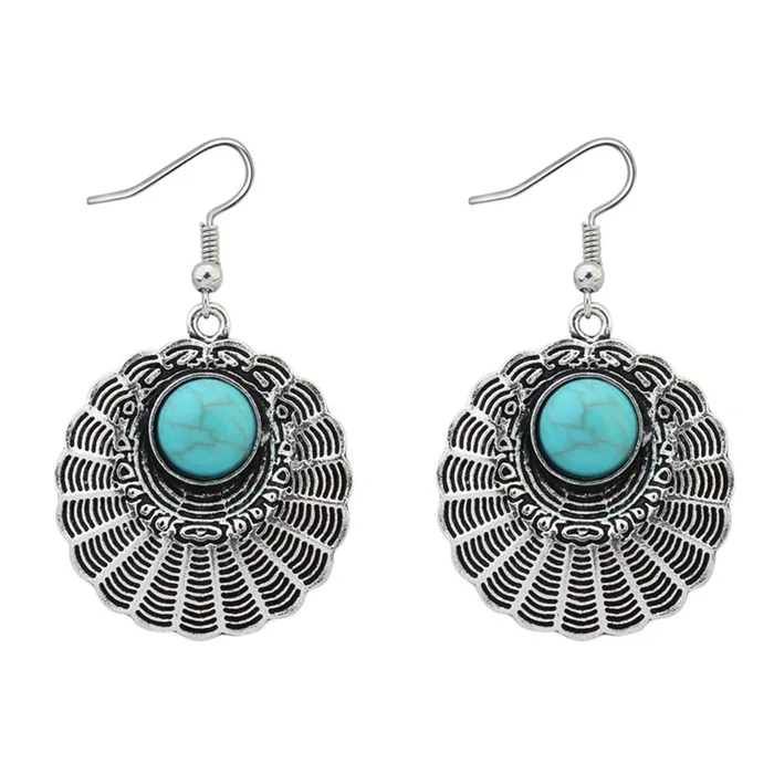 Yellow Chimes Earrings Yellow Chimes Fancy party ware Bohemian Turquoise Alloy Drop Earring for Women and Girls Yellow Chimes Earrings Yellow Chimes Fancy party ware Bohemian Turquoise Alloy Drop Earring for Women and Girls