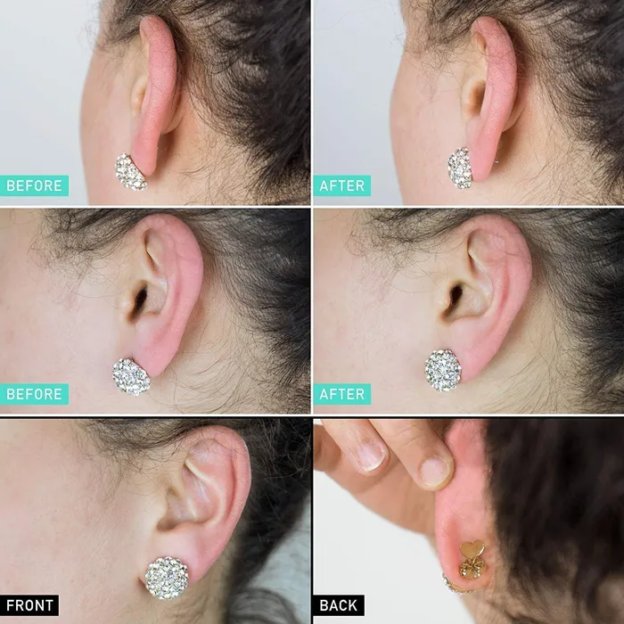 Yellow Chimes Earrings Yellow Chimes Golden Earring Lifters Lobe LiftsSupport Back Ear Lifter for Women and Girls