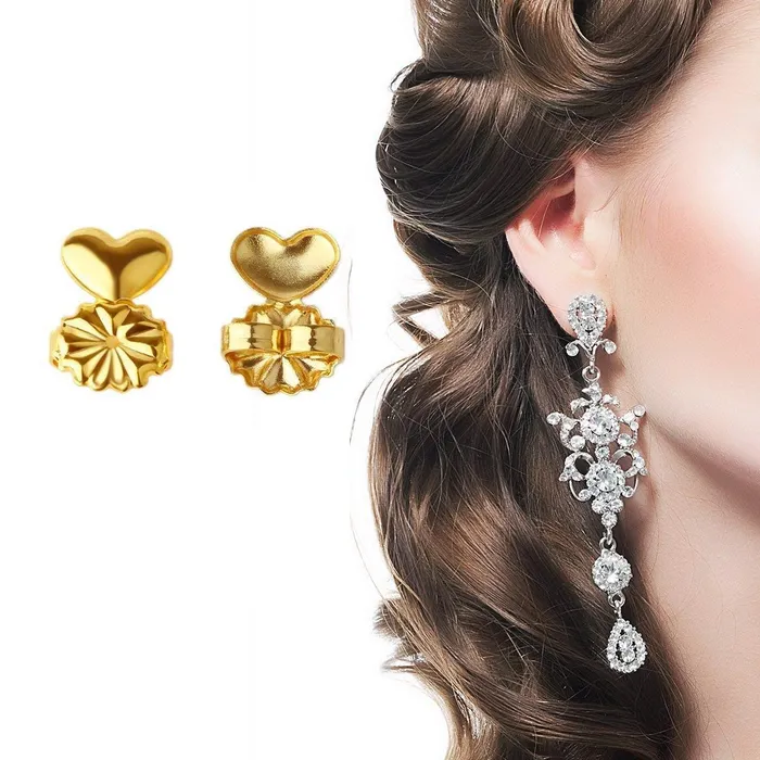 Yellow Chimes Earrings Yellow Chimes Golden Earring Lifters Lobe LiftsSupport Back Ear Lifter for Women and Girls