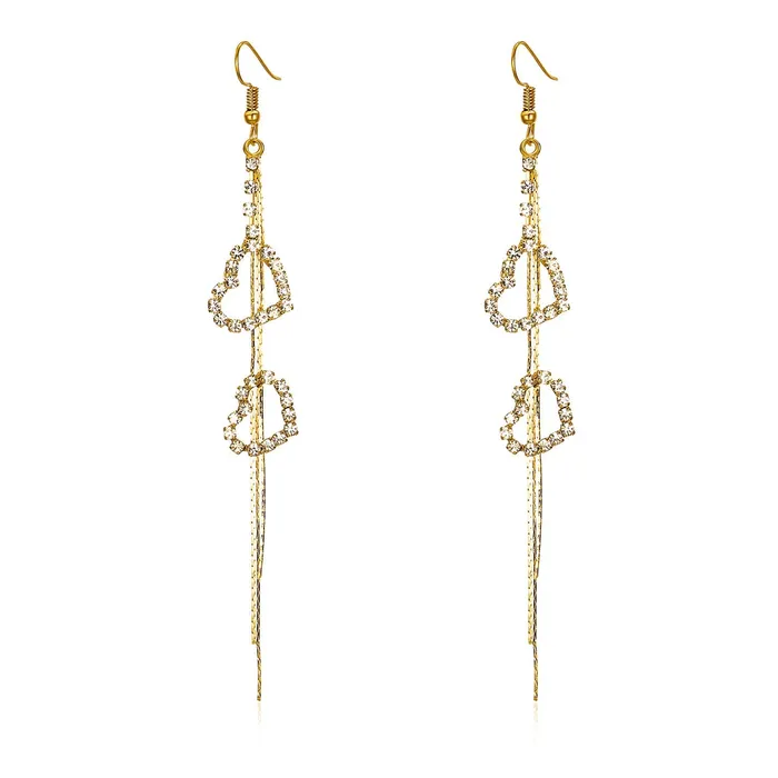 Yellow Chimes Earrings Yellow Chimes Hanging Hearts Gold Chandelier Earring for Women Girls Yellow Chimes Earrings Yellow Chimes Hanging Hearts Gold Chandelier Earring for Women Girls