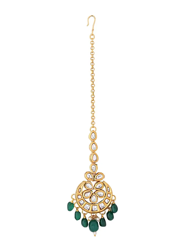 Yellow Chimes Earrings Yellow Chimes Maang Tikka for Women Gold Toned Kundan Studded Green Pearl Drop Designed Chandbali Maang Tikka for Women and Girls Yellow Chimes Earrings Yellow Chimes Maang Tikka for Women Gold Toned Kundan Studded Green Pearl Drop Designed Chandbali Maang Tikka for Women and Girls