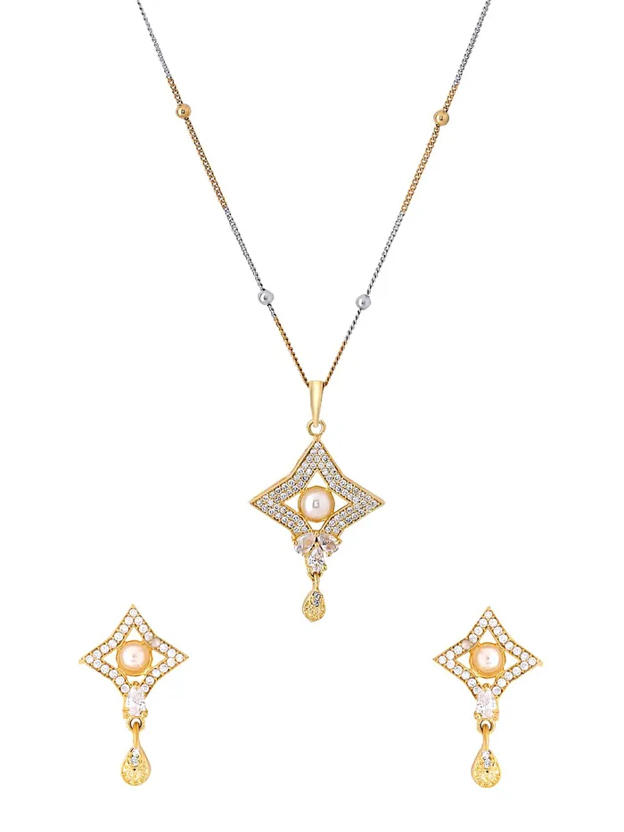 Yellow Chimes Earrings Yellow Chimes Pendant Set for Women Rose Gold Toned Leaf Designed Crystal Pendant with Earrings for Women and Girls Yellow Chimes Earrings Yellow Chimes Pendant Set for Women Rose Gold Toned Leaf Designed Crystal Pendant with Earrings for Women and Girls