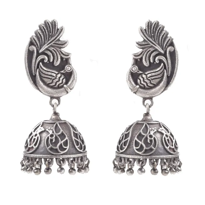 Yellow Chimes Earrings Yellow Chimes Silver Oxidised Jhumka Earrings Real Silver Polish Peacock Traditional Jhumka Earrings for Women Girls Yellow Chimes Earrings Yellow Chimes Silver Oxidised Jhumka Earrings Real Silver Polish Peacock Traditional Jhumka Earrings for Women Girls