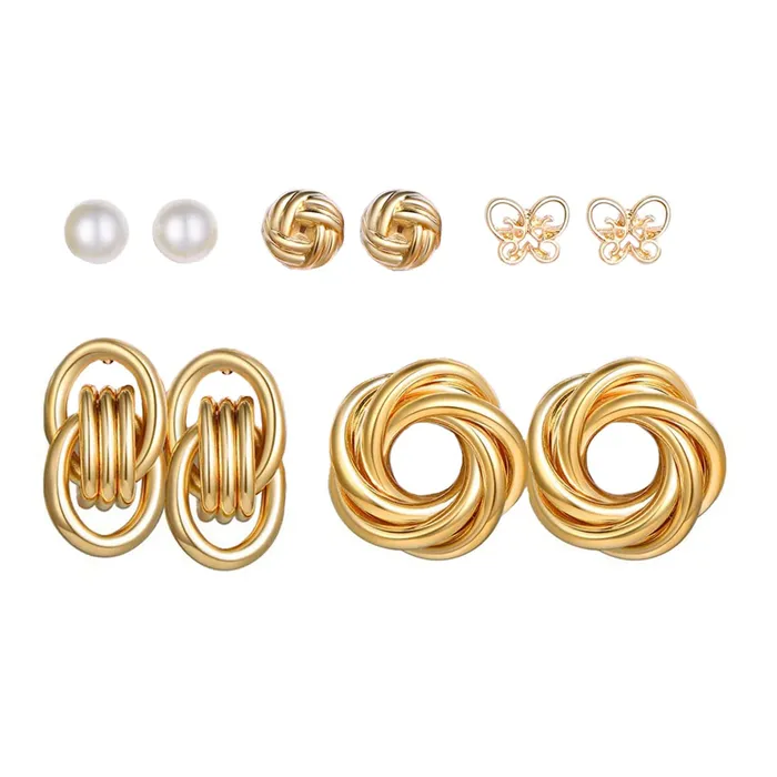 Yellow Chimes Earrings Yellow Chimes Stud Earrings for Women Set of 5 Pairs Gold Plated Twisted Design Contemporary Combo Stud Earrings Set For Women and Girls Yellow Chimes Earrings Yellow Chimes Stud Earrings for Women Set of 5 Pairs Gold Plated Twisted Design Contemporary Combo Stud Earrings Set For Women and Girls